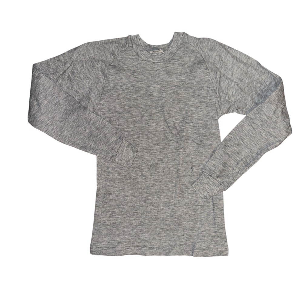 Vintage Sears Winter Actives Thermal Top Mens Large Gray Polypropylene Meraklon